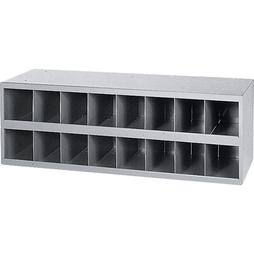 Steel Storage Bin Cabinet, 33-3/4" W x 12" D x 11-1/2" H, Grey OSI Industrial Sales