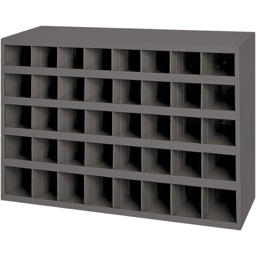 Steel Storage Bin Cabinet, 33-3/4" W x 8-1/2" D x 22-1/4" H, Grey OSI Industrial Sales