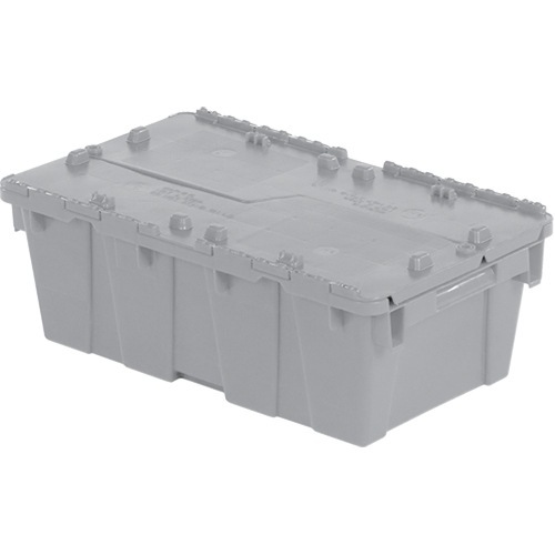 Contenants de distribution Flipak en plastique poly&eacute;thyl&egrave;ne (PE), 19,7" x 11,8" x 7,3", Gris OSI Industrial Sales