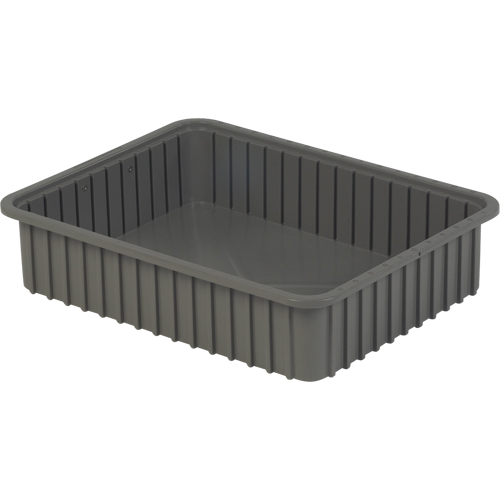 Contenants Divider Box, Poly&eacute;thyl&egrave;ne, 22,4" la x 17,4" p x 5" h, Gris OSI Industrial Sales