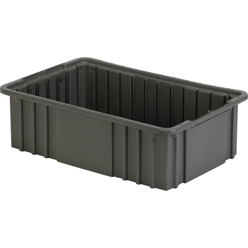 Contenant Divider Box, Poly&eacute;thyl&egrave;ne, 16,5" la x 10,9" p x 5" h, Gris OSI Industrial Sales