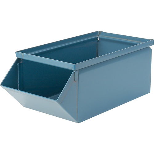 Steel Bin, 100 lbs. Cap., 4-1/2" W x 8" D x 4-1/2" H, Blue OSI Industrial Sales