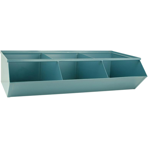 Bacs sectionnels superposables, Cap. 100 lb, 37" la x 20-1/2" p x 9-1/2" h, Bleu OSI Industrial Sales
