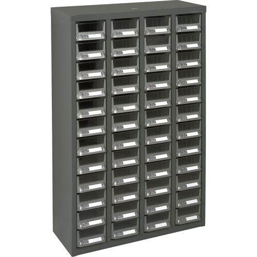 KPC-400 Parts Cabinet, Galvanized Steel, 48 Drawers, 22-3/5" x 8-7/10" x 36-9/10", Grey OSI Industrial Sales
