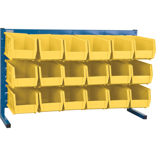 Louvered Rack with Bins, 18 Bins, 36" W x 8-1/4" D x 22" H OSI Industrial Sales