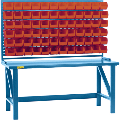Rayonnage &agrave; persienne avec bacs, 72 bacs, 72" la x 15" p x 40" h OSI Industrial Sales
