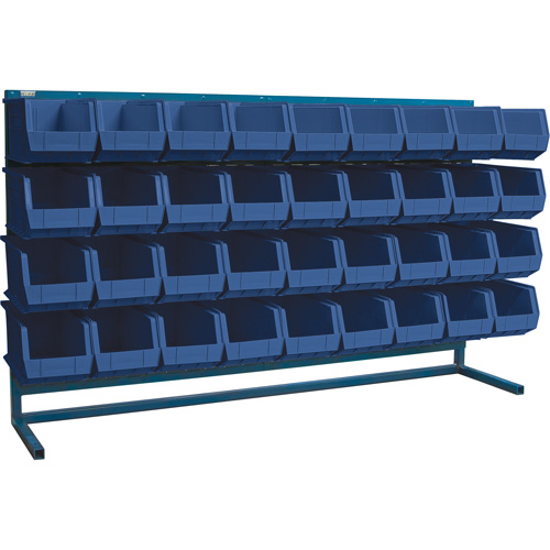 Louvered Rack with Bins, 36 Bins, 72" W x 15" D x 40" H OSI Industrial Sales