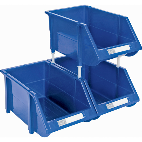Bac empilable & &agrave; suspendre, 4-13/16" la, 3-3/16" h x 7-1/8" p, Bleu OSI Industrial Sales