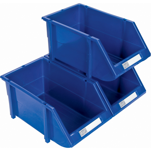 Bac empilable & &agrave; suspendre, 4-13/16" la, 3-3/16" h x 7-1/8" p, Bleu OSI Industrial Sales