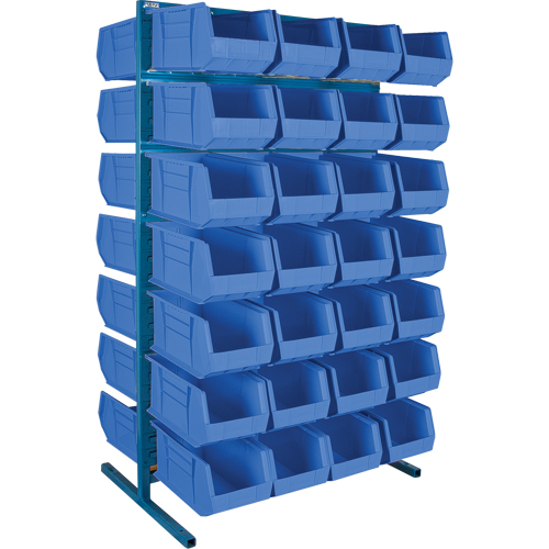 Double-Sided Stationary Bin Rack, 36" W x 24" D x 61" H, 56 Bins OSI Industrial Sales