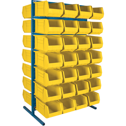 Double-Sided Stationary Bin Rack, 36" W x 24" D x 61" H, 56 Bins OSI Industrial Sales