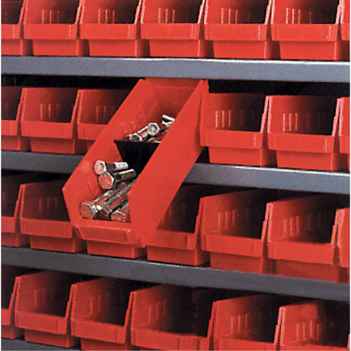 Bacs de rangement pour tablettes, 8-3/8" la x 4" H x 17-7/8" p, Rouge, Capacit&eacute; 40 lb OSI Industrial Sales