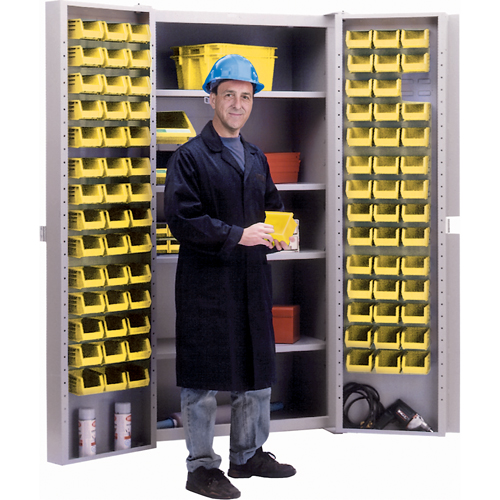 Deep-Door Combination Cabinet, 38" W x 24" D x 72" H, 4 Shelves OSI Industrial Sales