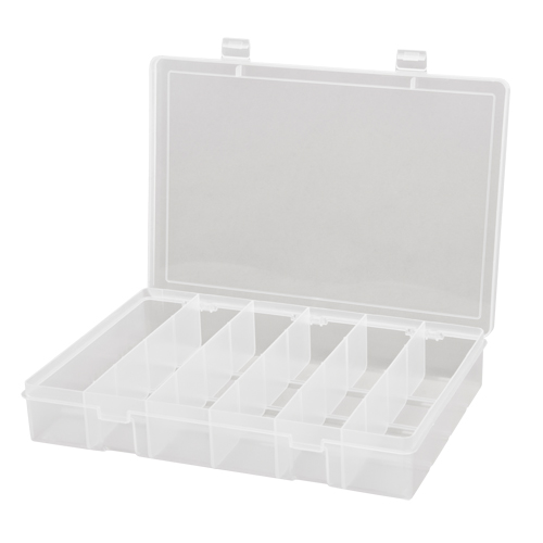 Compact Polypropylene Compartment Cases, 13-1/8" W x 9" D x 2-5/16" H, 6 Compartments OSI Industrial Sales