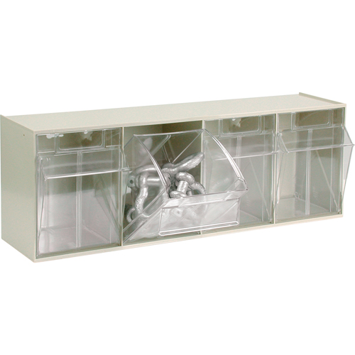 Tip-Out Bins Modular Storage System, 23-5/8" W x 6-5/8" D x 8-1/8" H, 4 Drawers OSI Industrial Sales