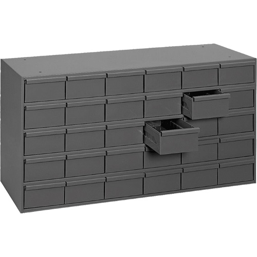 Casiers &agrave; tiroirs industriels, 30 tiroirs, 33-3/4" la x 11-5/8" p x 17-3/4" h, Gris OSI Industrial Sales