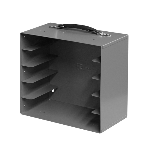 Compartment Box Cabinets, Steel, 5 Slots, 13-1/2" W x 9-1/8" D x 13-1/4" H, Grey OSI Industrial Sales