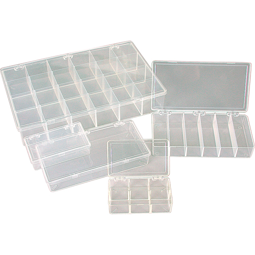 K-Resin Compartment Box, Plastic, 36 Slots, 6-9/16" W x 9-5/8" D x 1-1/2" H, Transparent OSI Industrial Sales