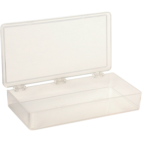 K-Resin Compartment Box, Plastic, 4" W x 8" D x 1-3/16" H, Transparent OSI Industrial Sales
