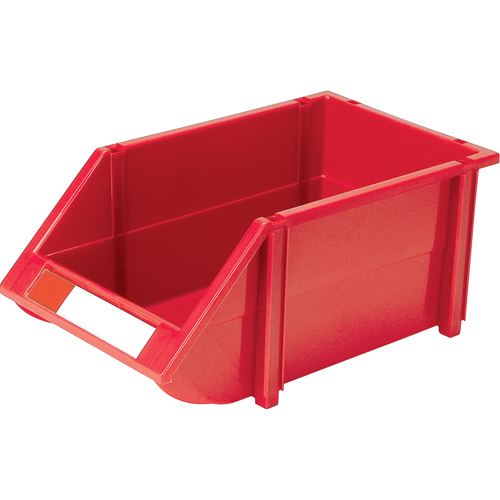 Stack & Hang Bin, 8-3/16" W x 6-3/16" H x 14" D, Red OSI Industrial Sales