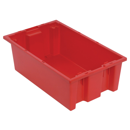 Stack & Nest Totes, 6" x 18" x 11", Red OSI Industrial Sales