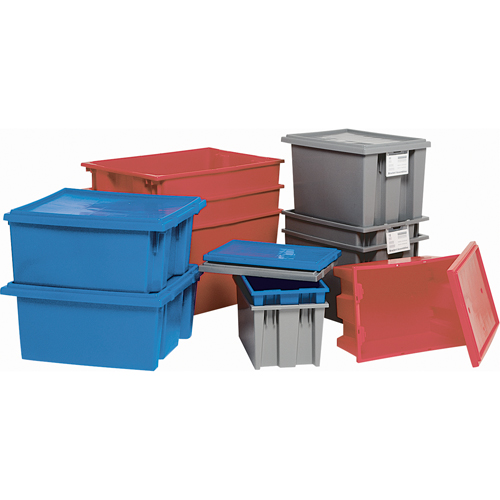 Contenants Stack & Nest, 15" x 29,5" x 19,5", Bleu OSI Industrial Sales
