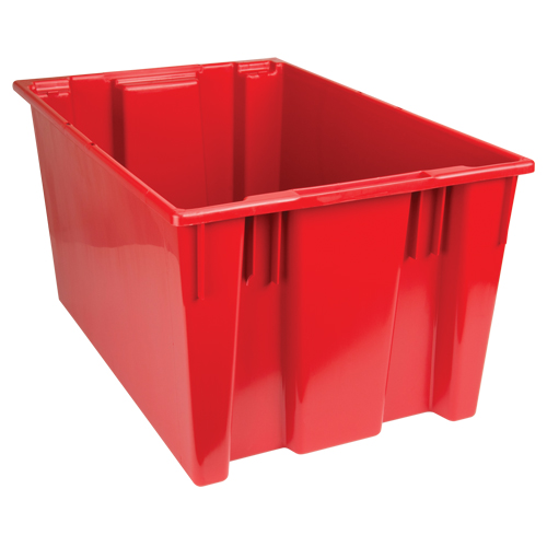 Stack & Nest Totes, 15" x 29.5" x 19.5", Red OSI Industrial Sales