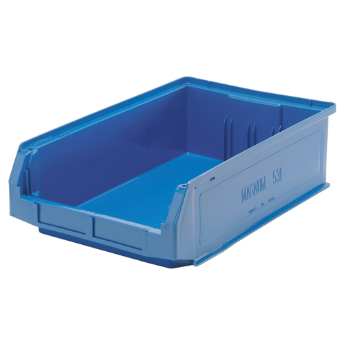 Giant Stacking Containers, 12.375" W x 19.75" D x 5.875" H, Blue OSI Industrial Sales
