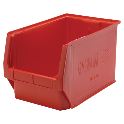 Giant Stacking Containers, 12.375" W x 19.75" D x 11.875" H, Red OSI Industrial Sales