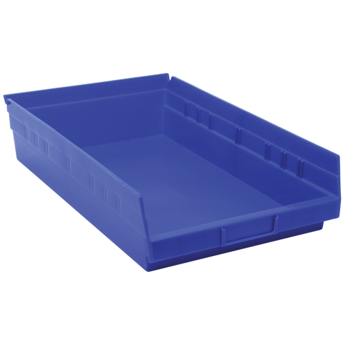 Bacs de rangement pour tablettes, 11-1/8" la x 4" H x 17-7/8" p, Bleu, Capacit&eacute; 40 lb OSI Industrial Sales