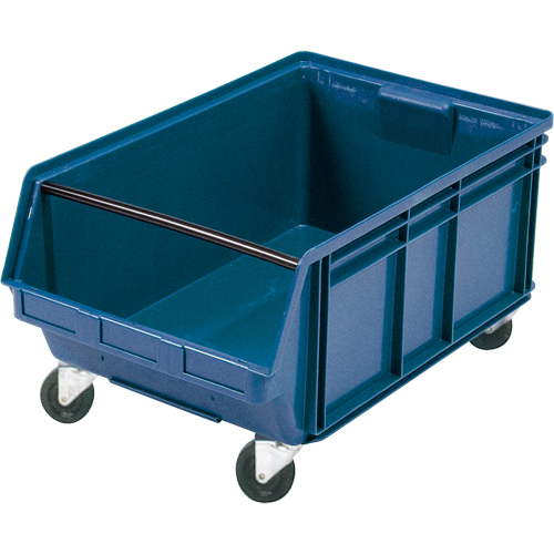 Bac g&eacute;ant empilable et mobile, 11-7/8" ha x 18-3/8" la x 29" p, Capacit&eacute; de 150 lb, Bleu OSI Industrial Sales