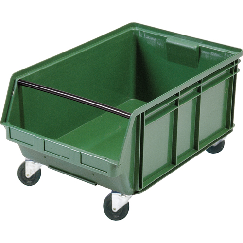 Mobile Giant Stacking Bin, 11-7/8" H x 18-3/8" W x 29" D, 150 lbs. Capacity, Green OSI Industrial Sales