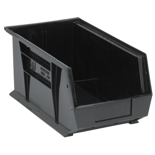 Ultra Stack & Hang Bin, 8-1/4" W x 7" H x 14-3/4" D, Black OSI Industrial Sales