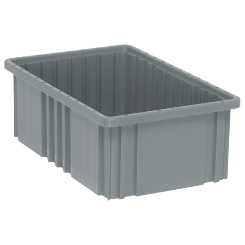 Contenants Divider Box, Plastique, 16,5" la x 10,9" p x 6" h, Gris OSI Industrial Sales