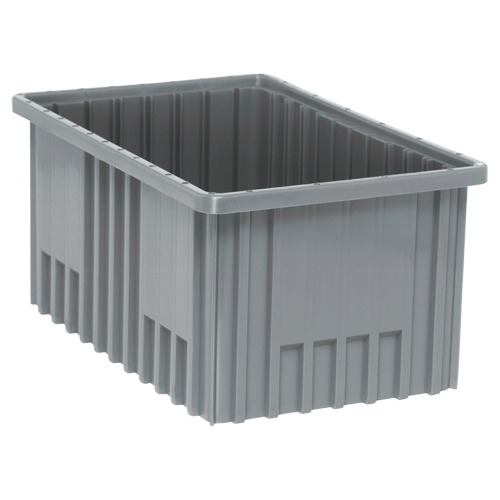 Contenants Divider Box, Plastique, 16,5" la x 10,9" p x 8" h, Gris OSI Industrial Sales