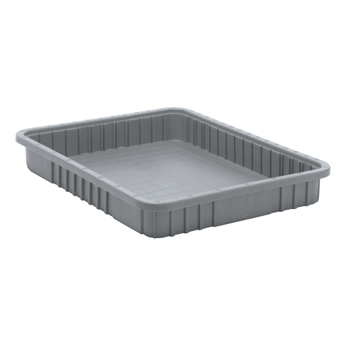 Contenants Divider Box, Plastique, 22,5" la x 17,5" p x 3" h, Gris OSI Industrial Sales