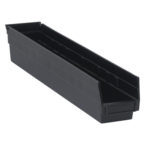 Bac pour &eacute;tag&egrave;re &eacute;conomique, 4-1/8" la, 4" h x 23-5/8" p, Noir OSI Industrial Sales
