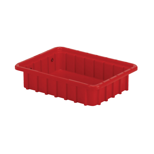 Contenants Divider Box, Poly&eacute;thyl&egrave;ne, 10,8" la x 8,3" p x 2,5" h, Rouge OSI Industrial Sales