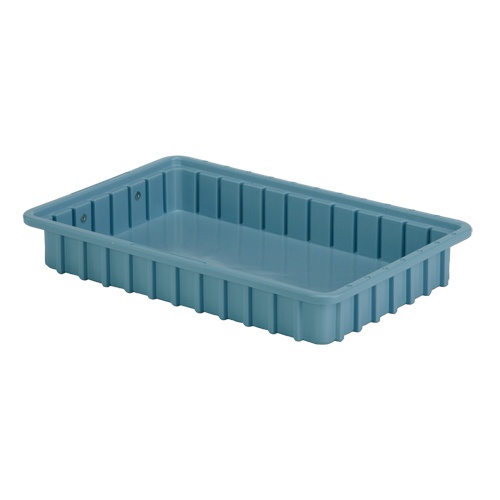 Contenants Divider Box, Poly&eacute;thyl&egrave;ne, 16,5" la x 10,9" p x 2,5" h, Bleu p&acirc;le OSI Industrial Sales