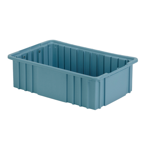 Contenant Divider Box, Poly&eacute;thyl&egrave;ne, 15,5" la x 9,9" p x 5" h, Bleu p&acirc;le OSI Industrial Sales