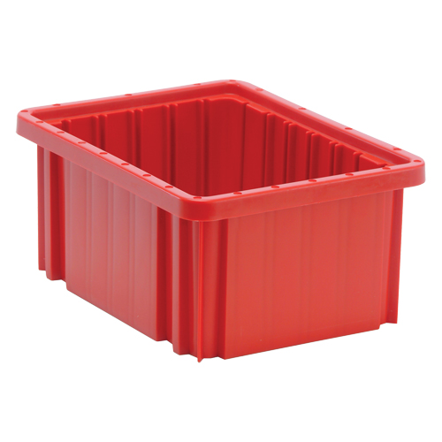Contenants Divider Box, Plastique, 10,9" la x 8,3" p x 5" h, Rouge OSI Industrial Sales
