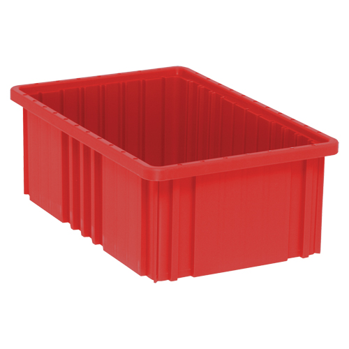 Contenants Divider Box, Plastique, 16,5" la x 10,9" p x 6" h, Rouge OSI Industrial Sales