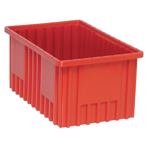 Contenants Divider Box, Plastique, 16,5" la x 10,9" p x 8" h, Rouge OSI Industrial Sales