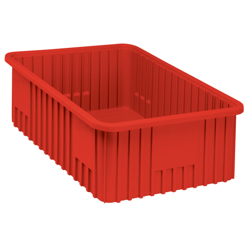 Divider Box&reg; Containers, Plastic, 22.5" W x 17.5" D x 8" H, Red OSI Industrial Sales