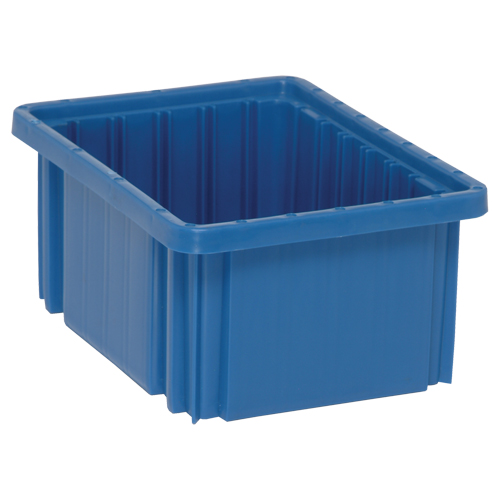 Divider Box&reg; Containers, Plastic, 10.9" W x 8.3" D x 5" H, Blue OSI Industrial Sales