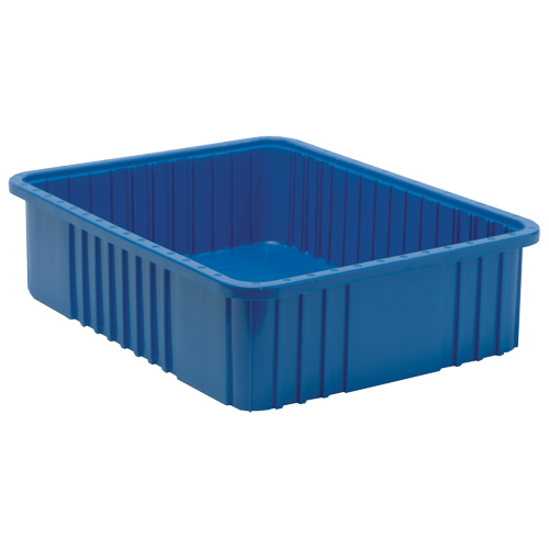 Divider Box&reg; Containers, Plastic, 22.5" W x 17.5" D x 6" H, Blue OSI Industrial Sales