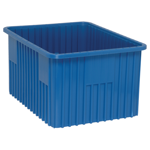Contenants Divider Box, Plastique, 22,5" la x 17,5" p x 12" h, Bleu OSI Industrial Sales