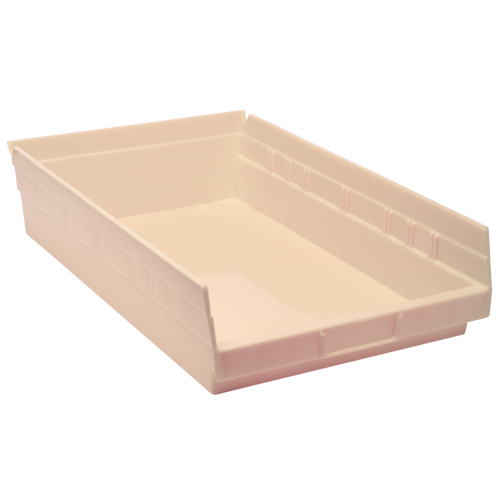 Bac pour &eacute;tag&egrave;re &eacute;conomique, 11-1/8" la, 4" h x 17-7/8" p, Ivoire OSI Industrial Sales