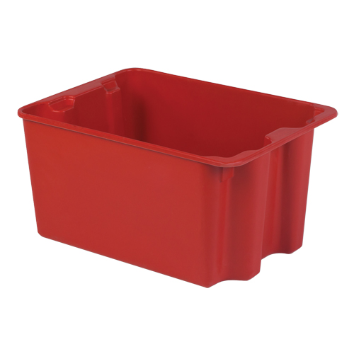 Stack-N-Nest&reg; Plexton Containers, 19.9" W x 27.5" D x 14" H, Red OSI Industrial Sales