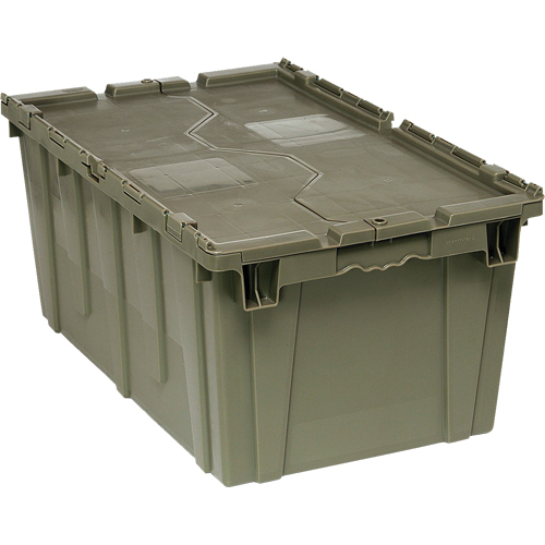 Box Transfer with Lid, 12.5" x 16.5625" x 27.3125", Grey OSI Industrial Sales